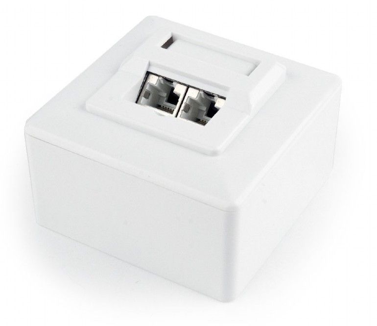 Gembird CAT6 STP 2-port wall mount face plate