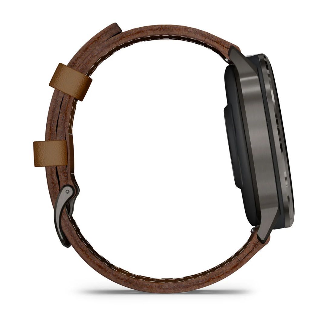 Garmin Venu 4 45mm Slate with Brown Leather Band Garmin Venu 4 45mm Slate with Brown Leather Band