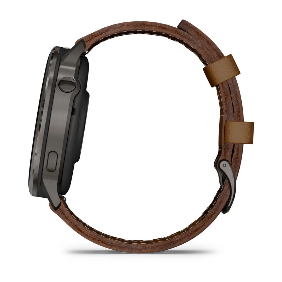 Garmin Venu 4 45mm Slate with Brown Leather Band Garmin Venu 4 45mm Slate with Brown Leather Band