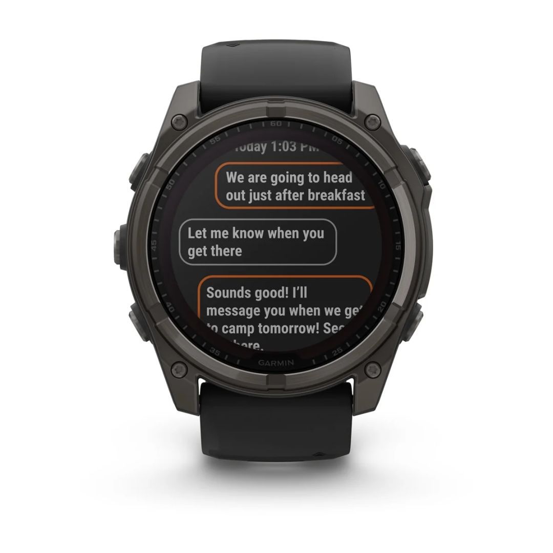 Garmin fenix 8 51mm Solarb Graphite/Titan Silicone Band Garmin fenix 8 51mm Solarb Graphite/Titan Silicone Band