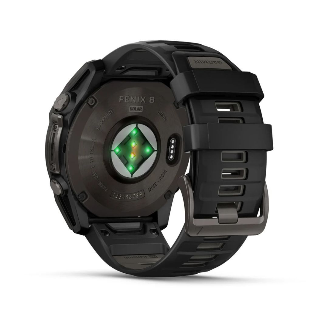 Garmin fenix 8 51mm Solarb Graphite/Titan Silicone Band Garmin fenix 8 51mm Solarb Graphite/Titan Silicone Band