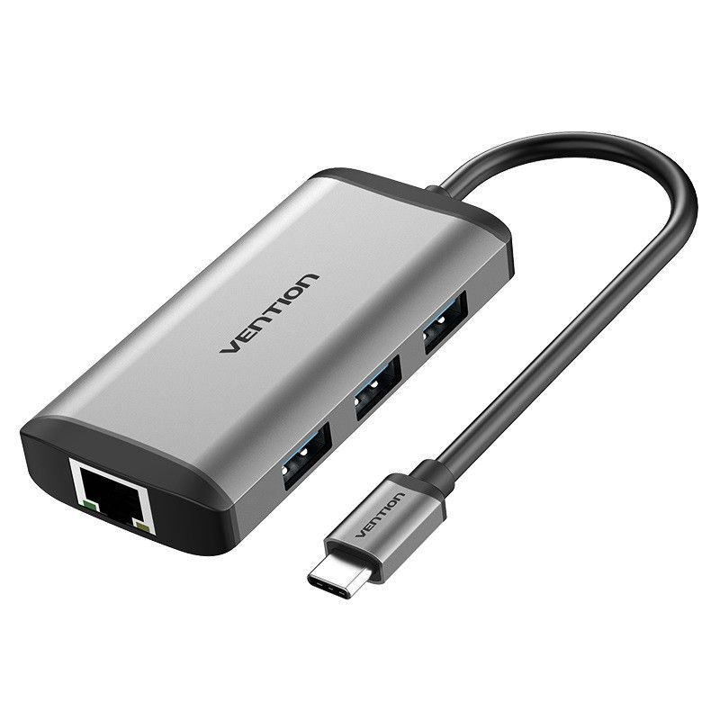 Vention 6-in-1 USB-C Docking Station Silver/Black Vention 6-in-1 USB-C Docking Station Silver/Black
