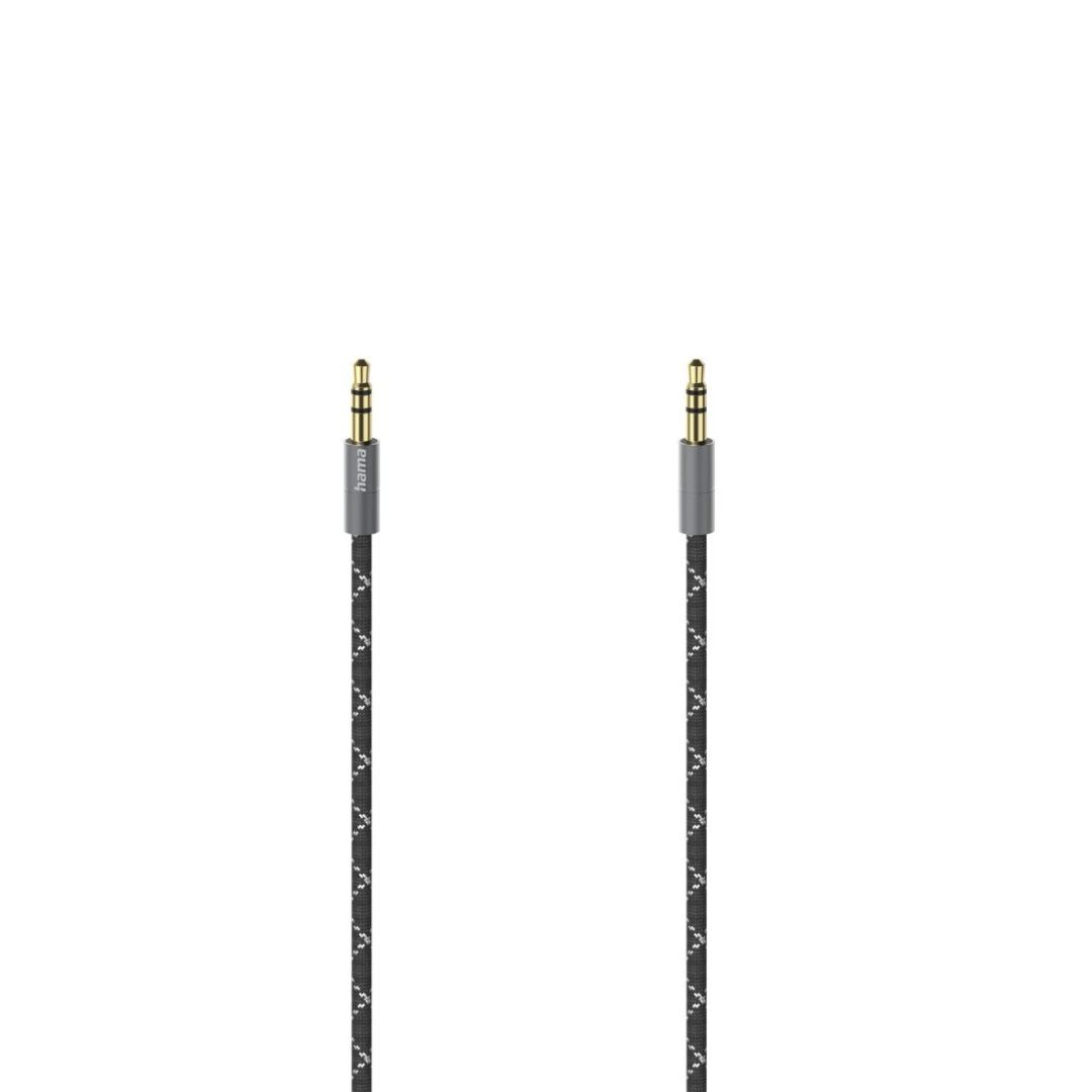 Hama 3,5mm jack to 3,5mm jack 0,75m kábel Black