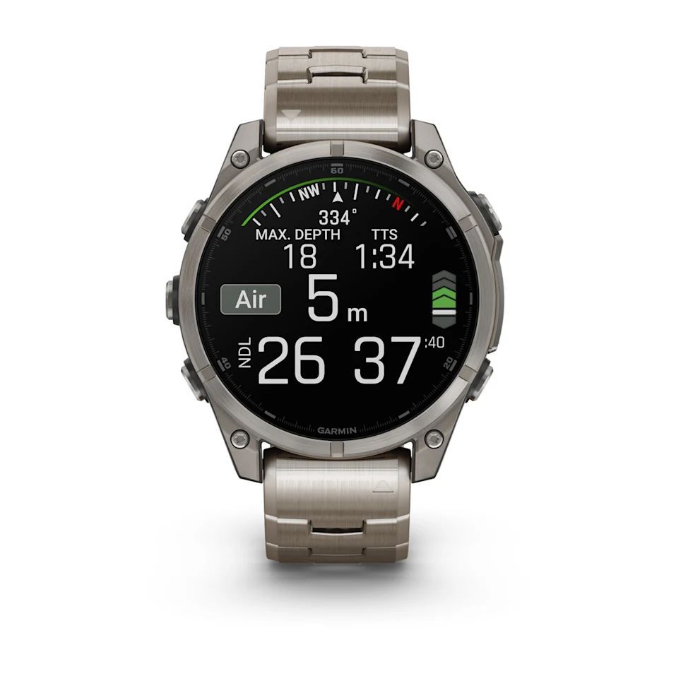 Garmin fenix 8 47mm AMOLED Sapphire Titanium with Vented titanium bracelet