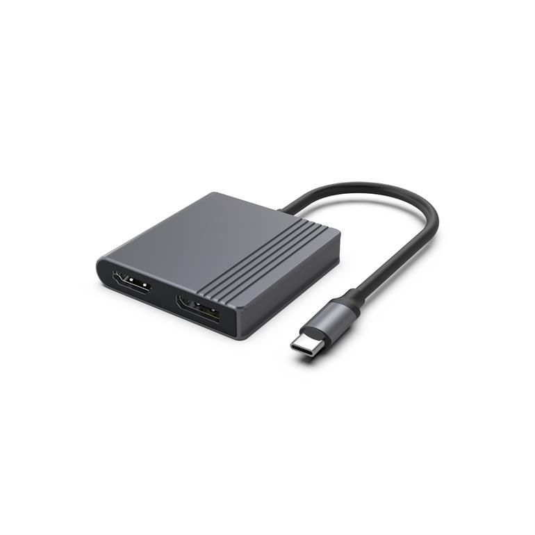 Gembird A-CM-HDMIFDPF-01 USB-C to HDMI + DP adapter Black