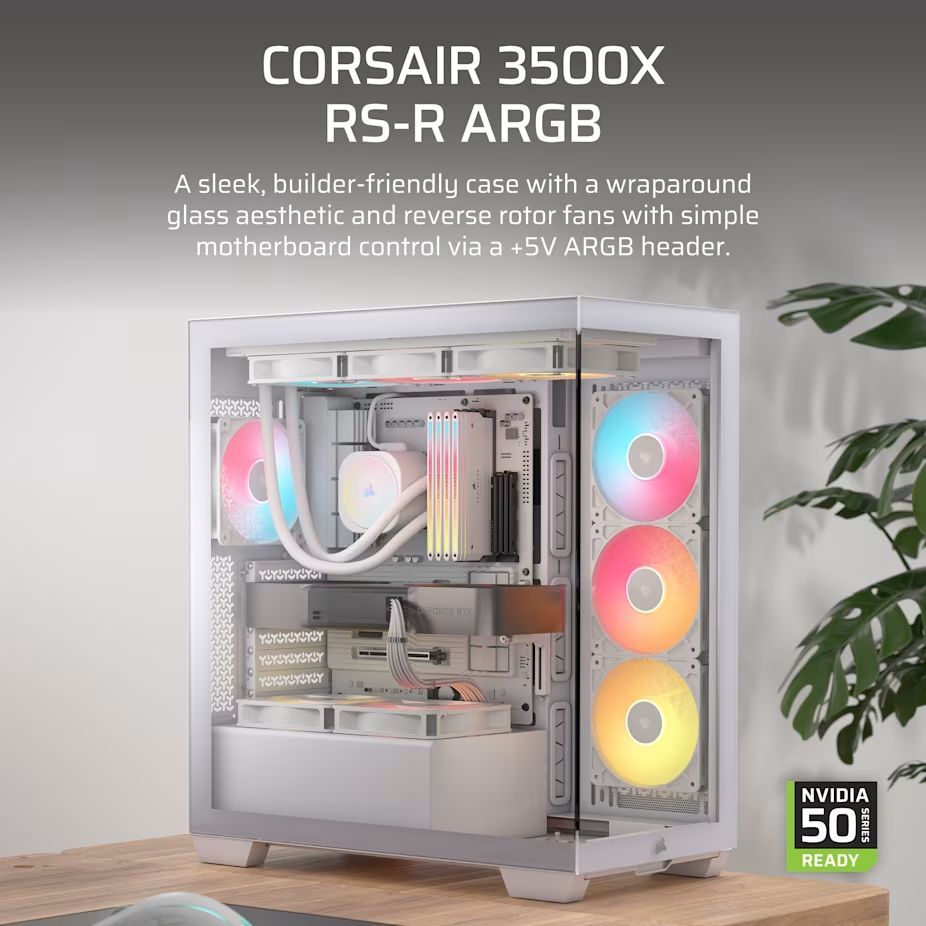 Corsair 3500X RS-R ARGB Tempered Glass White Corsair 3500X RS-R ARGB Tempered Glass White