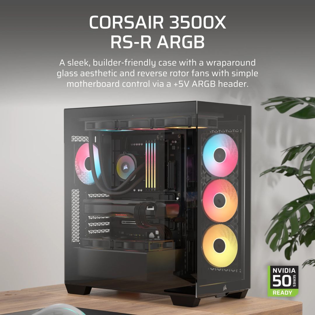Corsair 3500X RS-R ARGB Tempered Glass Black Corsair 3500X RS-R ARGB Tempered Glass Black
