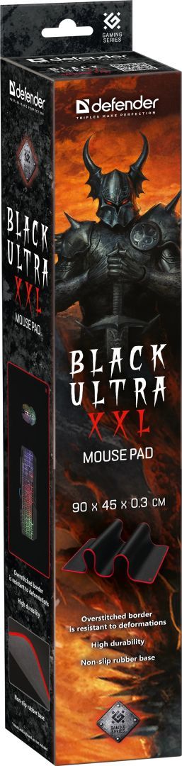 Defender Black Ultra XXL Gaming Egérpad Black