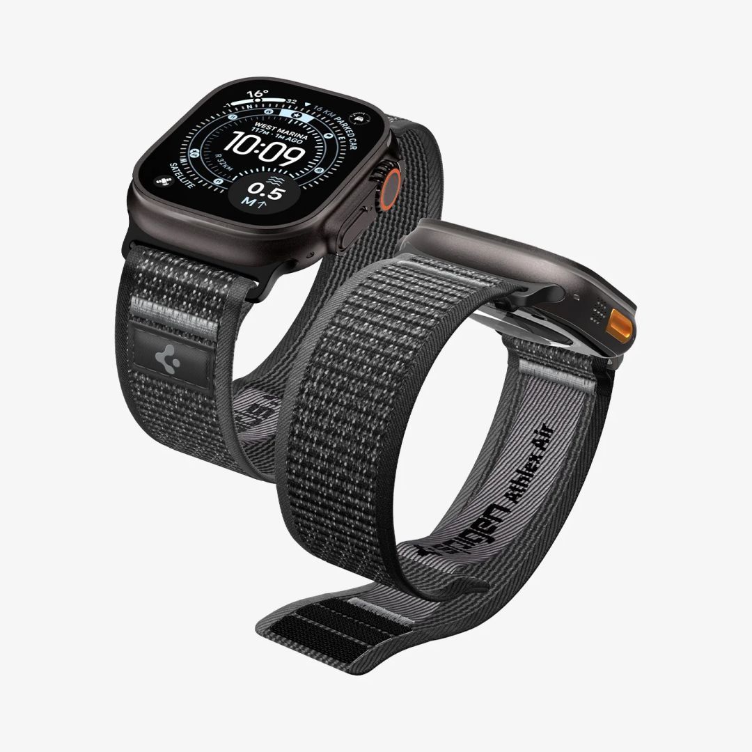 Spigen Athlex Air 2 Active Band for Apple Watch 49mm/46mm/45mm/44mm Black Gray