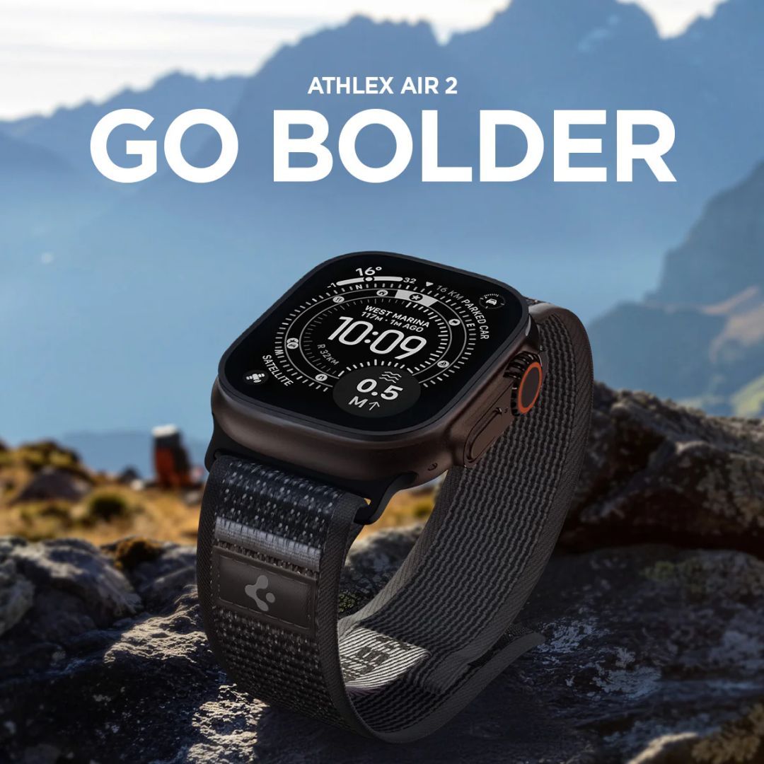 Spigen Athlex Air 2 Active Band for Apple Watch 49mm/46mm/45mm/44mm Black Gray