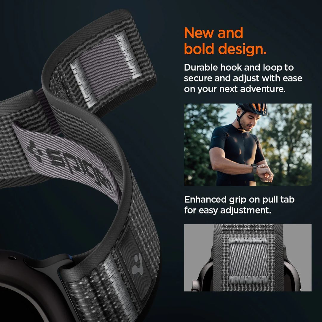 Spigen Athlex Air 2 Active Band for Apple Watch 49mm/46mm/45mm/44mm Black Gray