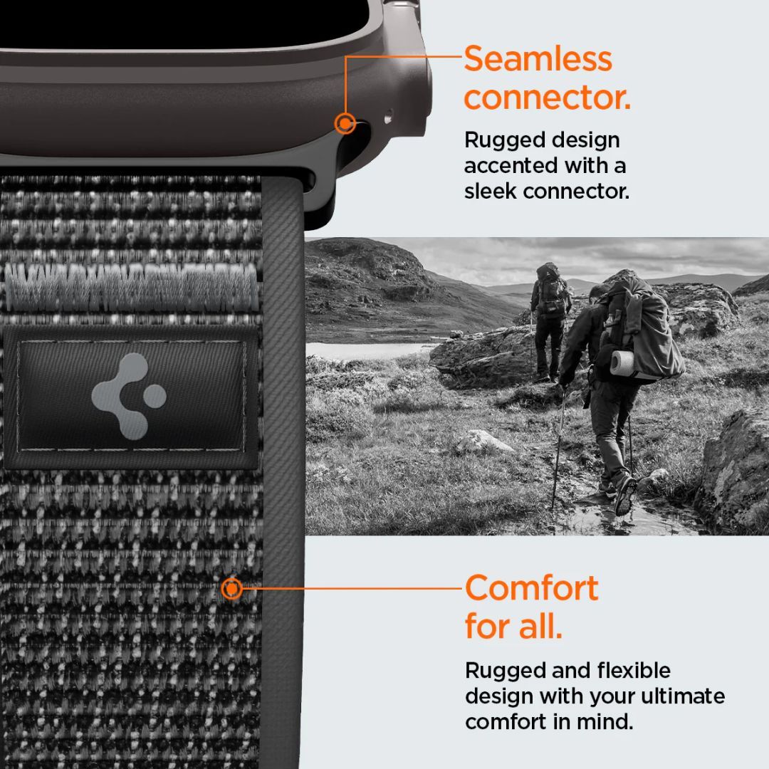 Spigen Athlex Air 2 Active Band for Apple Watch 49mm/46mm/45mm/44mm Black Gray