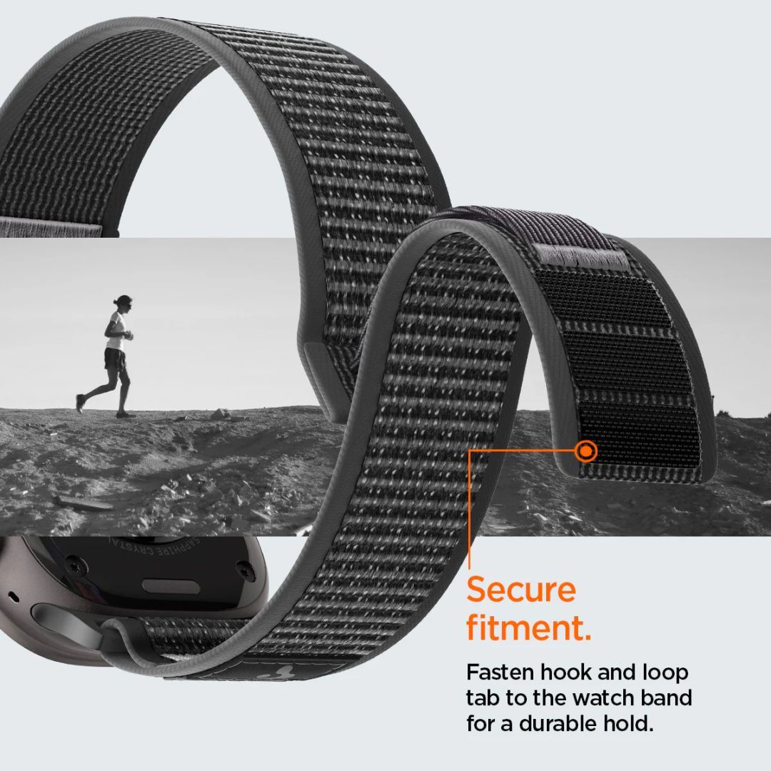 Spigen Athlex Air 2 Active Band for Apple Watch 49mm/46mm/45mm/44mm Black Gray