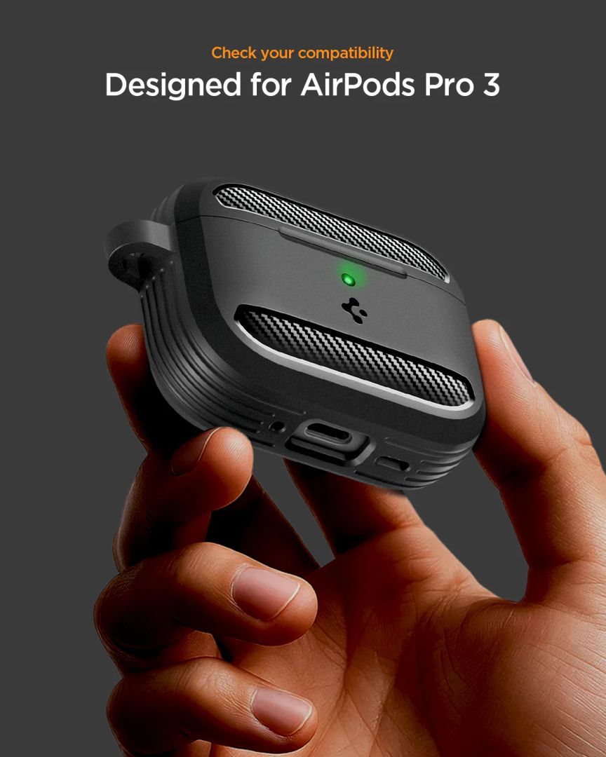 Spigen Rugged Armor for AirPods Pro 3 Matte Black