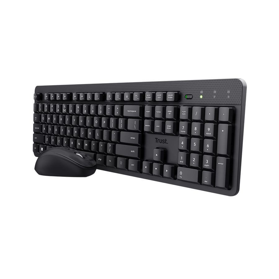 Trust Ody II Silent Wireless Keyboard & Mouse Set Black US Trust Ody II Silent Wireless Keyboard & Mouse Set Black US