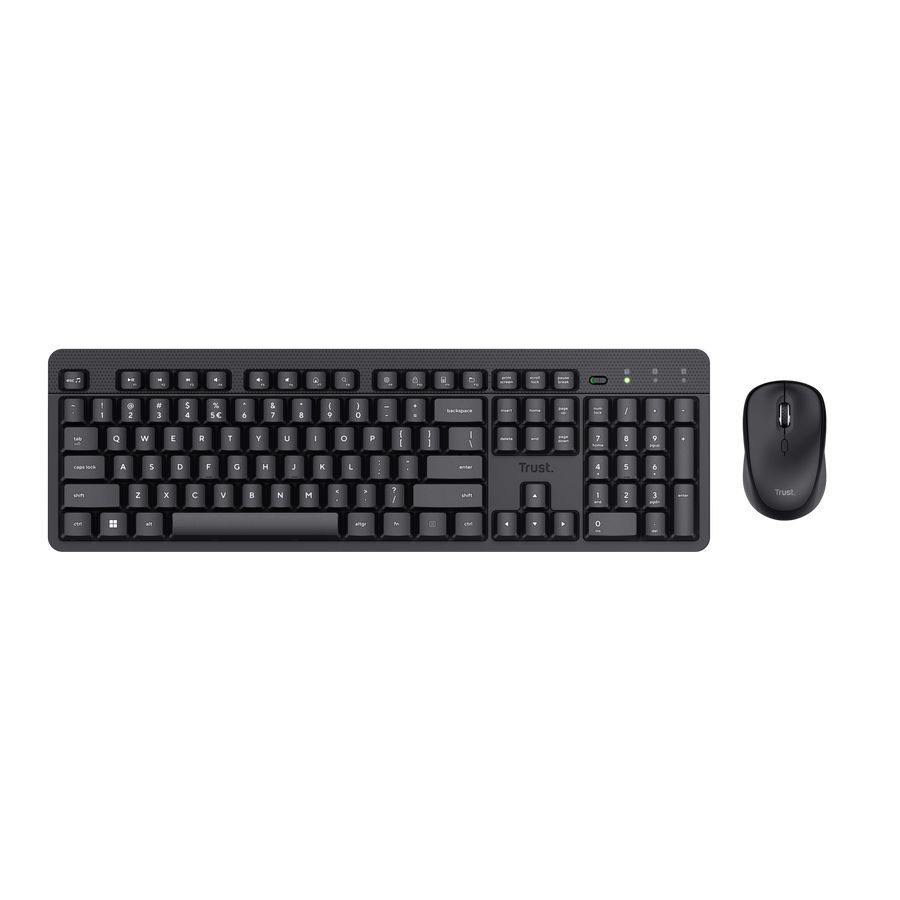 Trust Ody II Silent Wireless Keyboard & Mouse Set Black US Trust Ody II Silent Wireless Keyboard & Mouse Set Black US