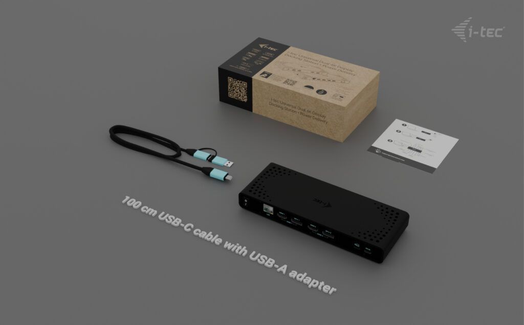 I-TEC Universal Dual 4K Display Docking Station + Power Delivery 85W I-TEC Universal Dual 4K Display Docking Station + Power Delivery 85W