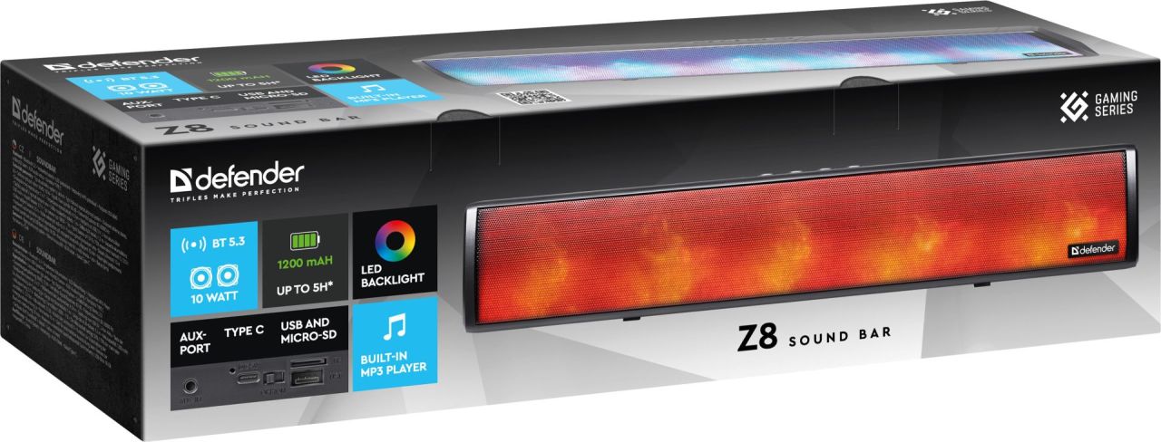 Defender Z8 RGB Bluetooth SoundBar Black
