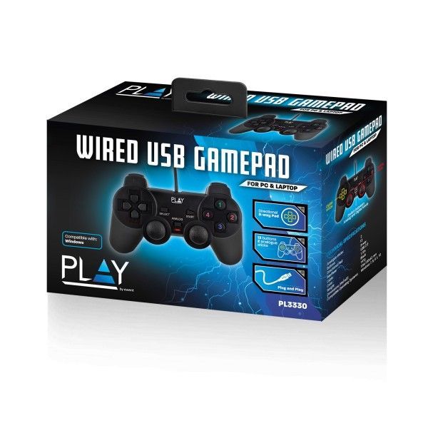 Ewent PL3330 Play USB Gamepad Black Ewent PL3330 Play USB Gamepad Black