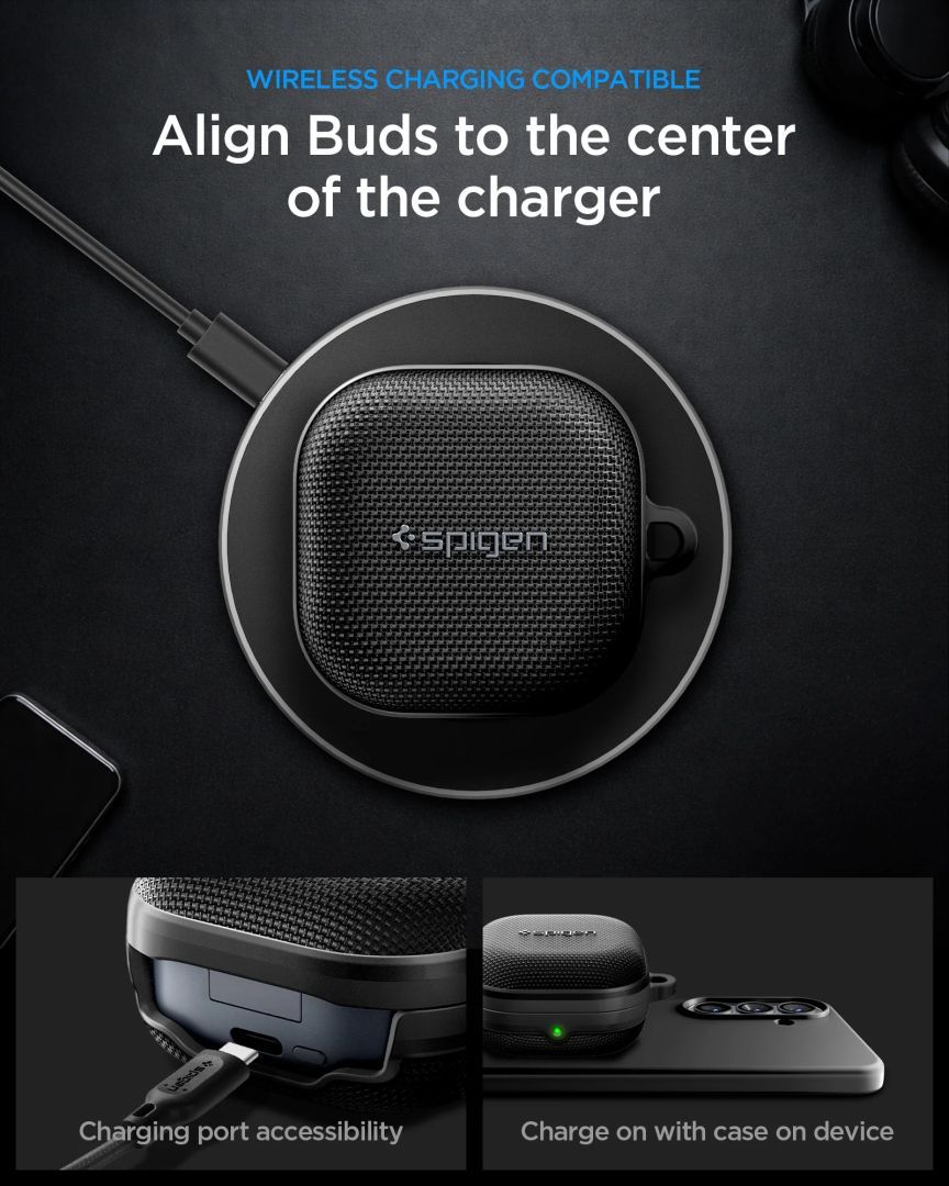 Spigen Classic Fit case for Samsung Galaxy Buds 4 Pro/4 Black