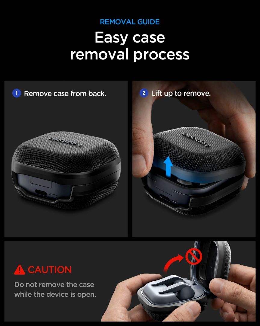 Spigen Classic Fit case for Samsung Galaxy Buds 4 Pro/4 Black