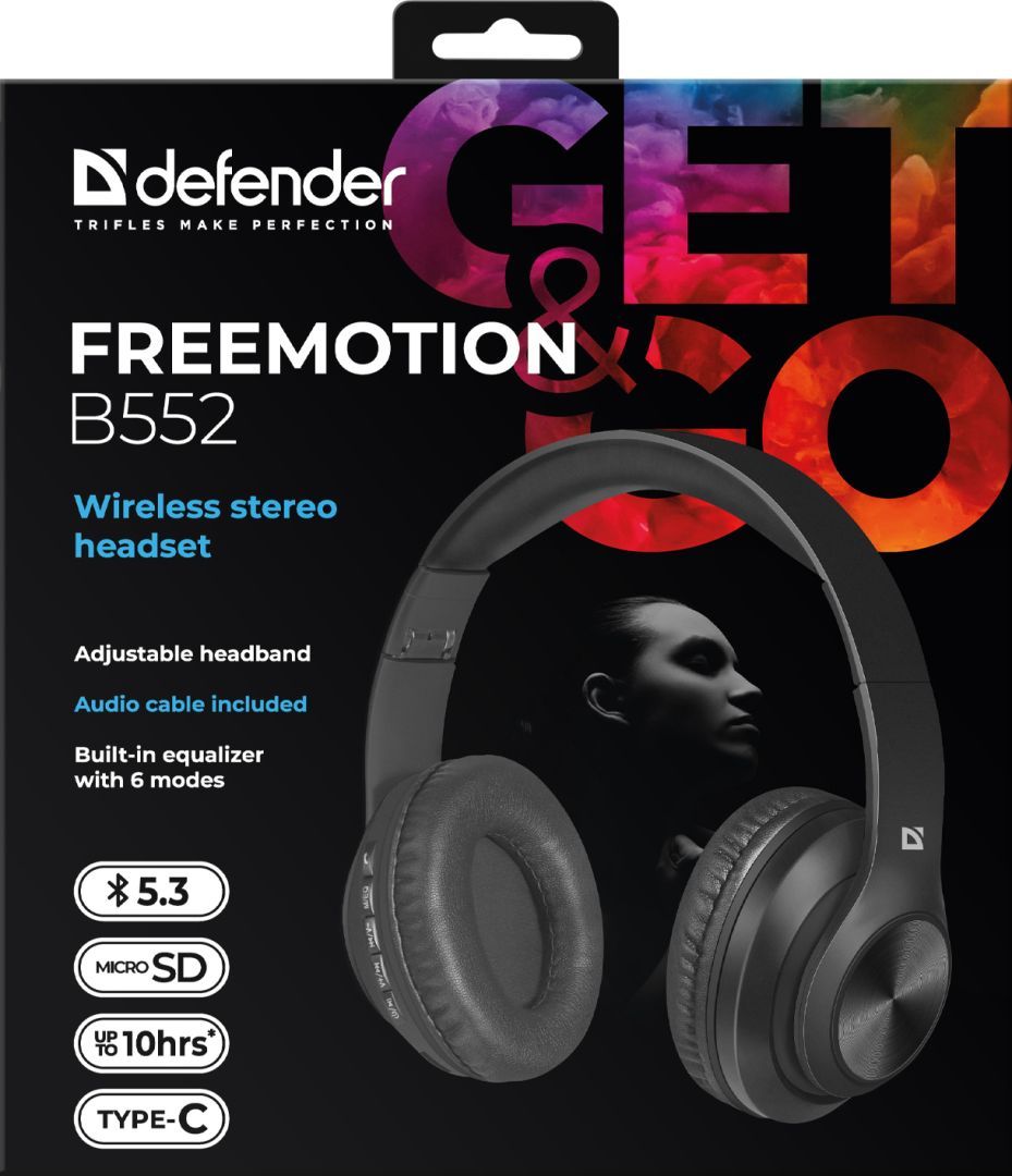 Defender Freemotion B552 Bluetooth Headset Black