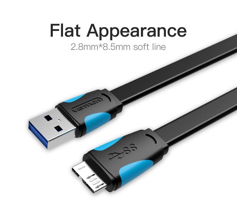 Vention USB 3.0 A to Micro Micro USB B Cable 1m Black/Blue