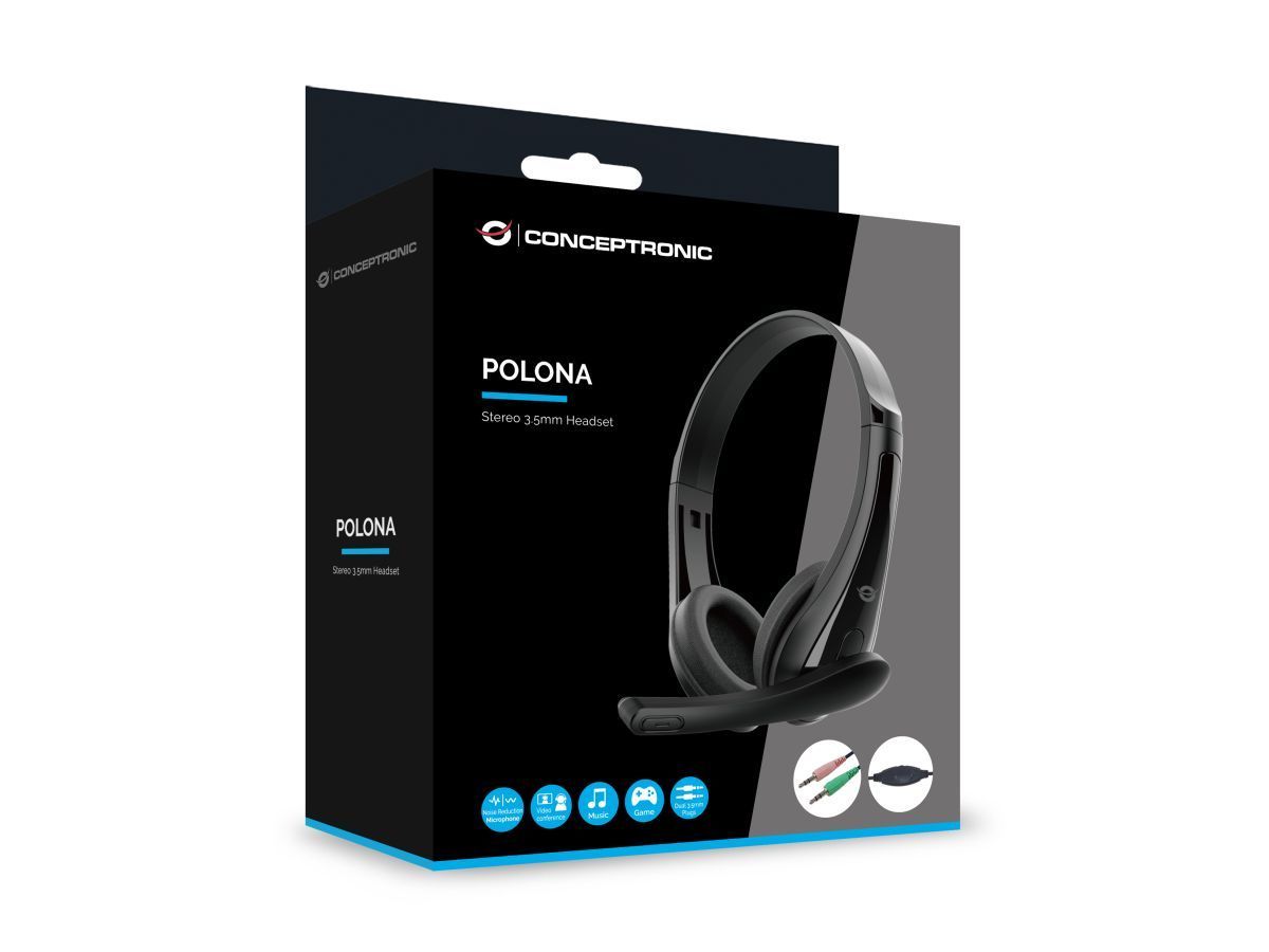 Conceptronic POLONA06B3T Headset Black Conceptronic POLONA06B3T Headset Black