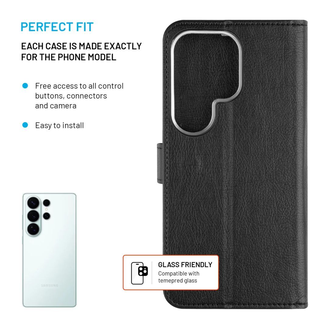 FIXED Opus oldalra nyíló telefontok Samsung Galaxy S26 Ultra készülékhez, fekete FIXED Opus oldalra nyíló telefontok Samsung Galaxy S26 Ultra készülékhez, fekete