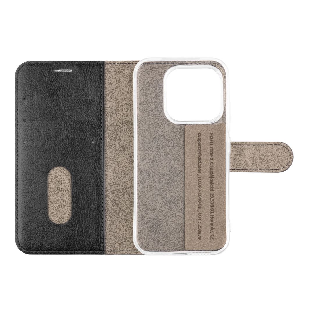 FIXED Opus oldalra nyíló telefontok Xiaomi 17 készülékhez, fekete