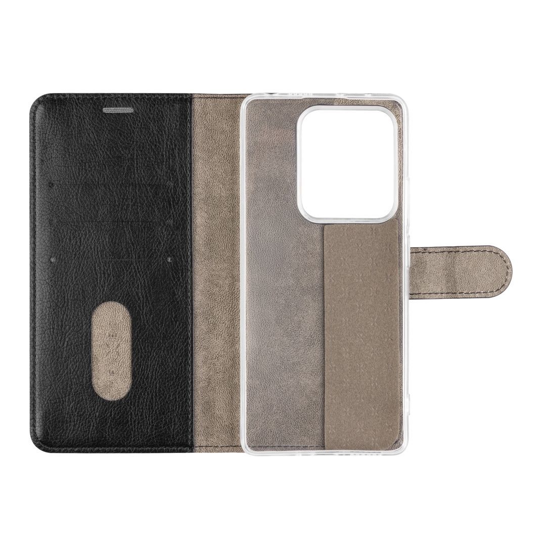 FIXED Opus oldalra nyíló telefontok Xiaomi Redmi Note 14s készülékhez, fekete