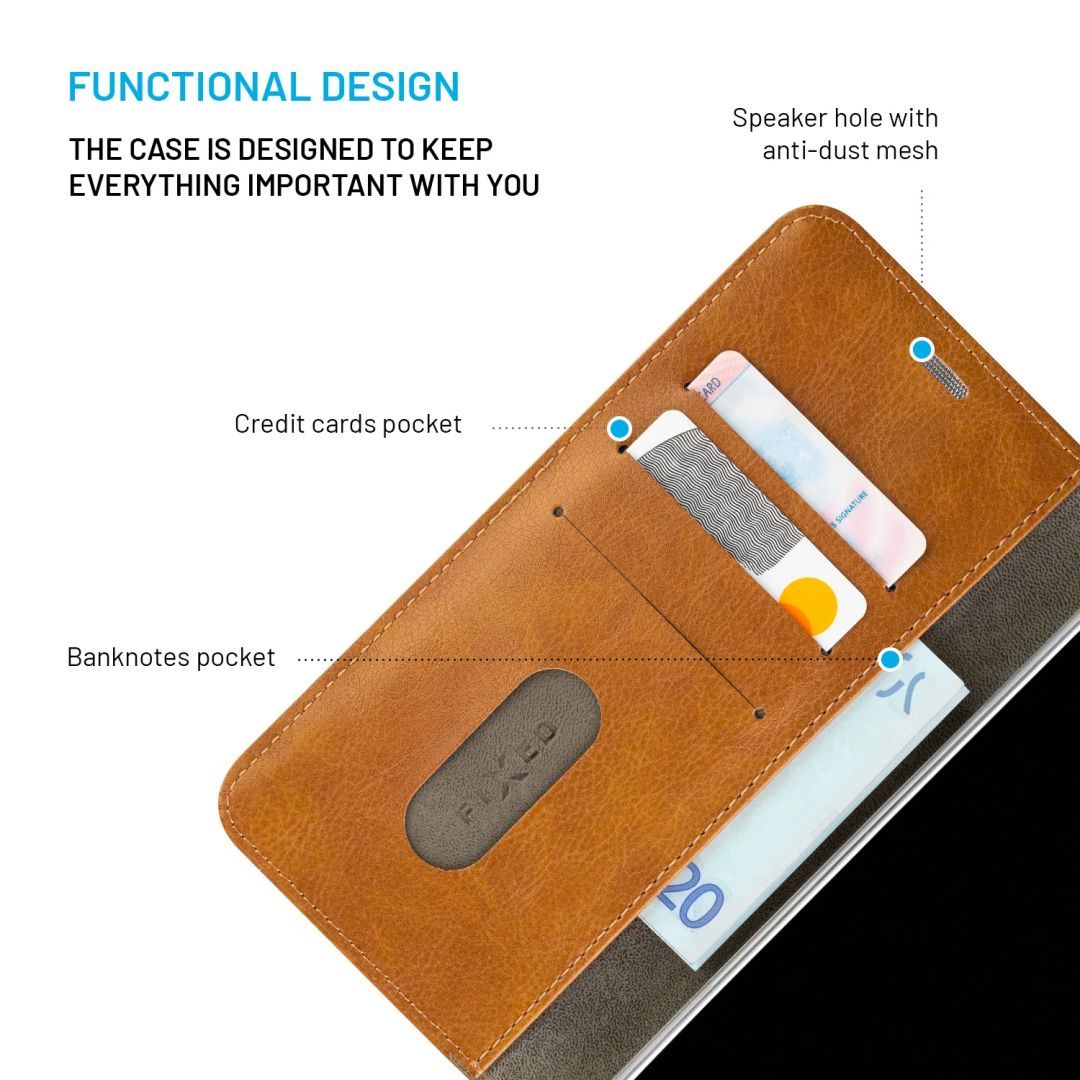 FIXED Opus oldalra nyíló telefontok Samsung Galaxy A37 5G készülékhez, barna