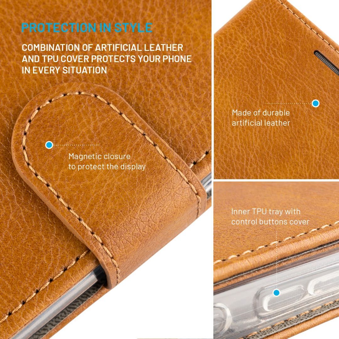 FIXED Opus oldalra nyíló telefontok Samsung Galaxy A37 5G készülékhez, barna