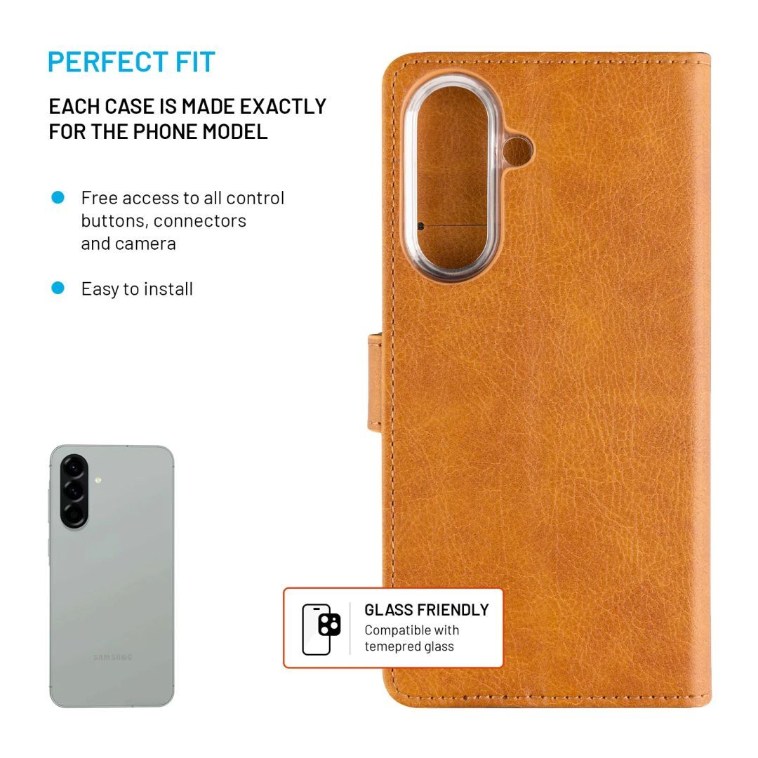 FIXED Opus oldalra nyíló telefontok Samsung Galaxy A57 5G készülékhez, barna