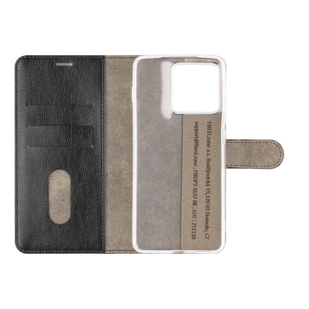 FIXED Opus oldalra nyíló telefontok Motorola Edge 70 készülékhez, fekete