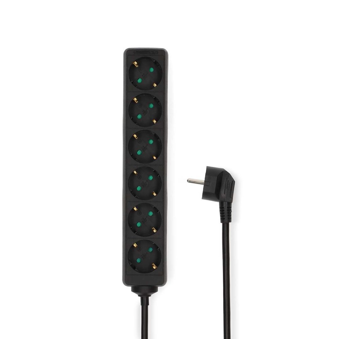 Nedis Hálózati Elosztó 6DIN 3m Black Nedis Hálózati Elosztó 6DIN 3m Black