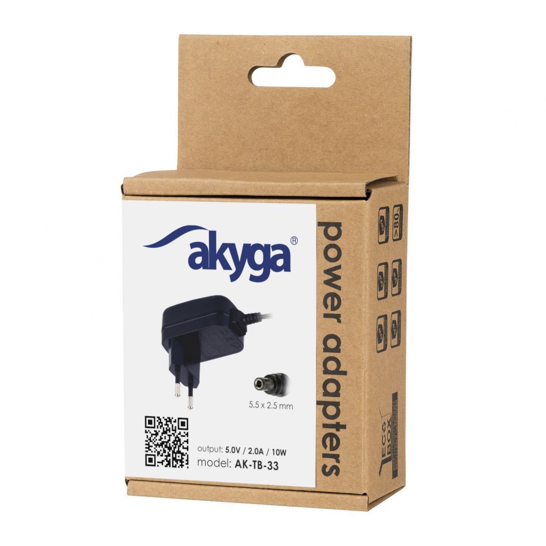 Akyga AK-TB-33 Adapter 5V/2A 10W Black Akyga AK-TB-33 Adapter 5V/2A 10W Black