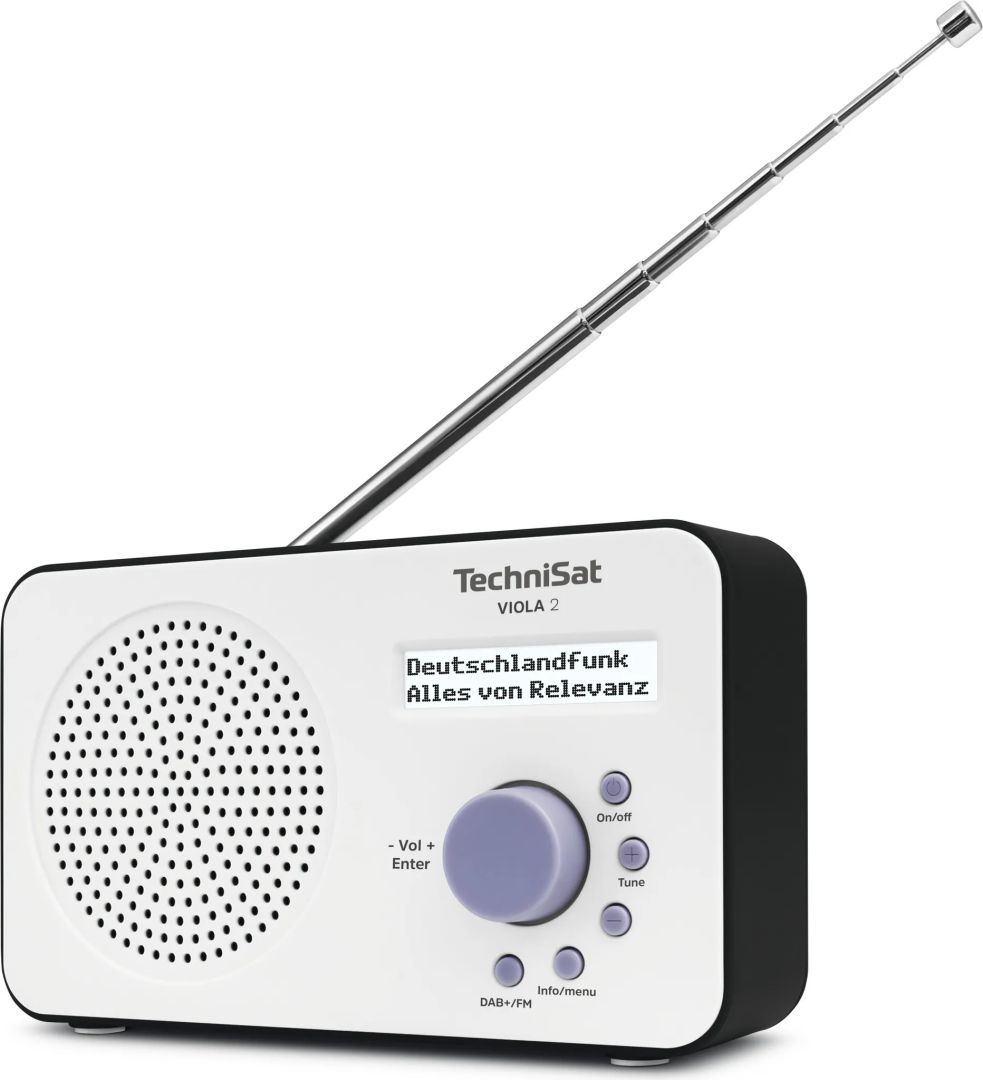 Technisat Viola 2 Portable DAB+/FM Radio White/Black Technisat Viola 2 Portable DAB+/FM Radio White/Black