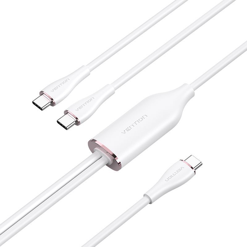 Vention USB 2.0 C to 2xUSB C Cable 1,5m White