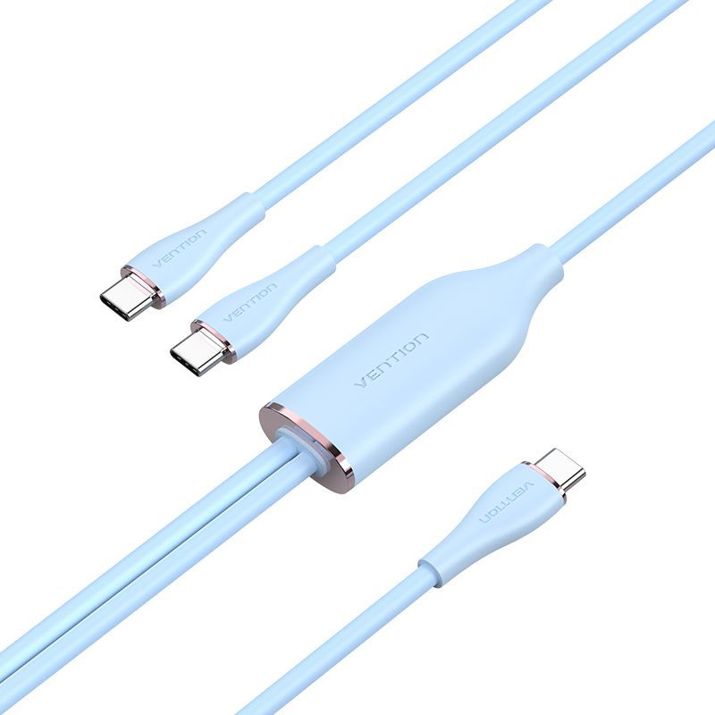 Vention USB 2.0 C to 2xUSB C Cable 1,5m Blue