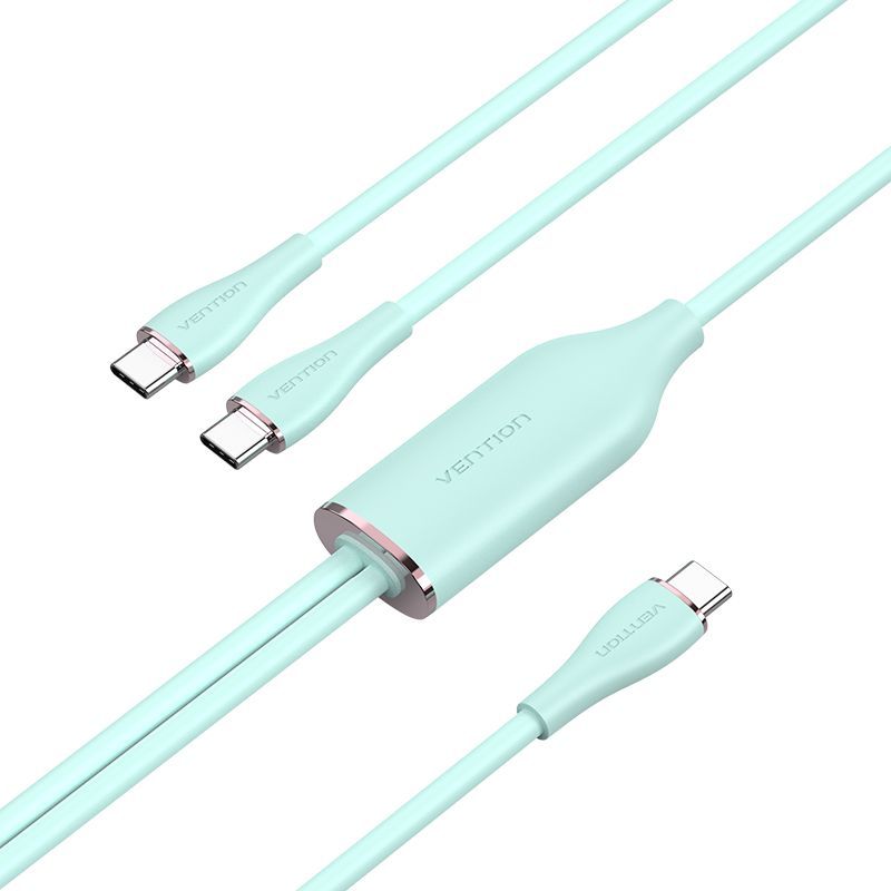 Vention USB 2.0 C to 2xUSB C Cable 1,5m Green