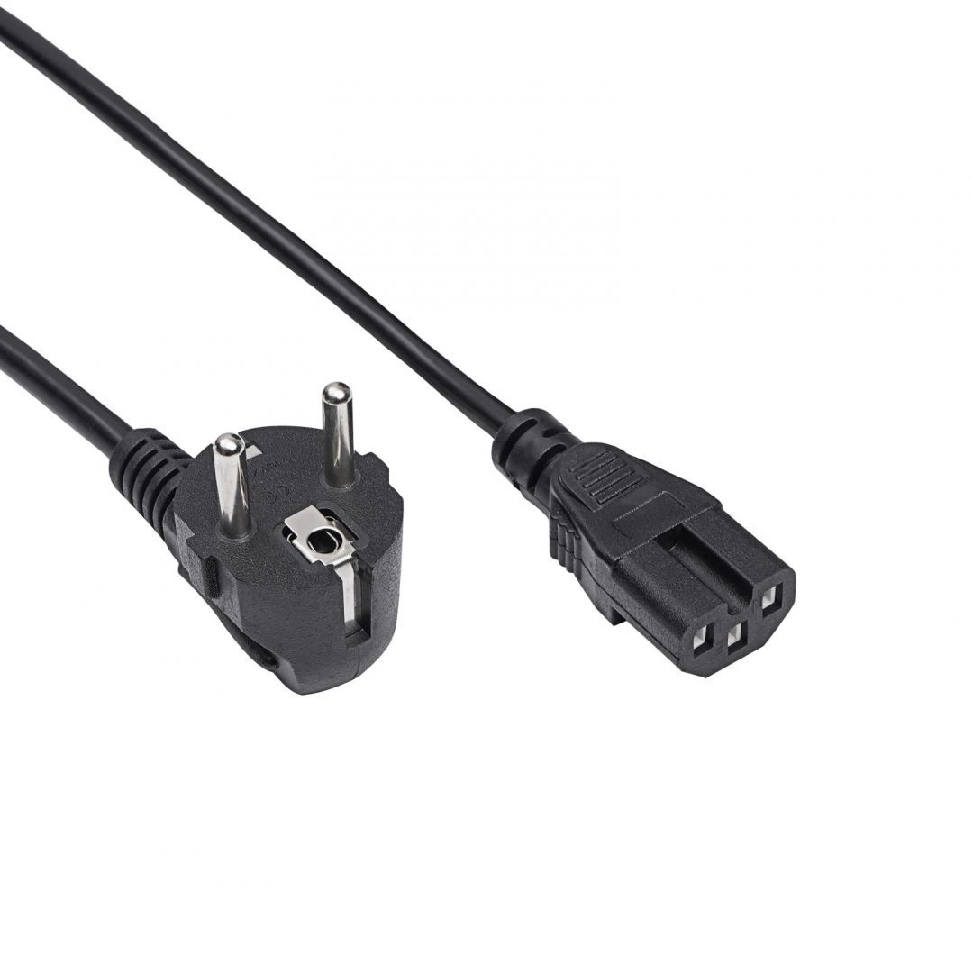 Akyga AK-UP-08 CEE 7/7/C15 cable 1,8m Black Akyga AK-UP-08 CEE 7/7/C15 cable 1,8m Black