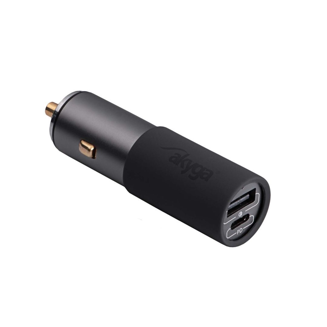 Akyga AK-CH-26 100W USB Car Quick Charge 3.0 GaN Grey Akyga AK-CH-26 100W USB Car Quick Charge 3.0 GaN Grey
