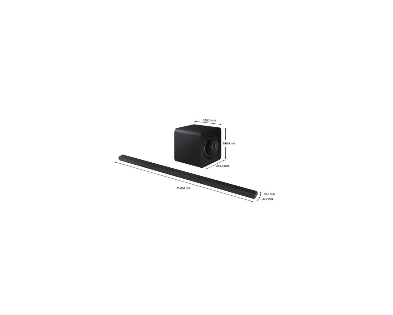 Samsung HW-S800D 3.1.2 soundbar speaker Black Samsung HW-S800D 3.1.2 soundbar speaker Black