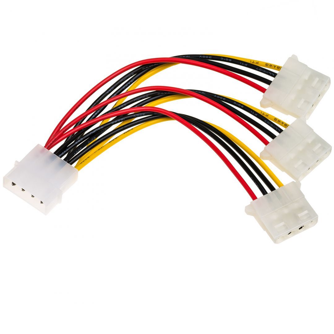 Akyga AK-CA-40 Molex/3xMolex adapter cable 0,15m Akyga AK-CA-40 Molex/3xMolex adapter cable 0,15m
