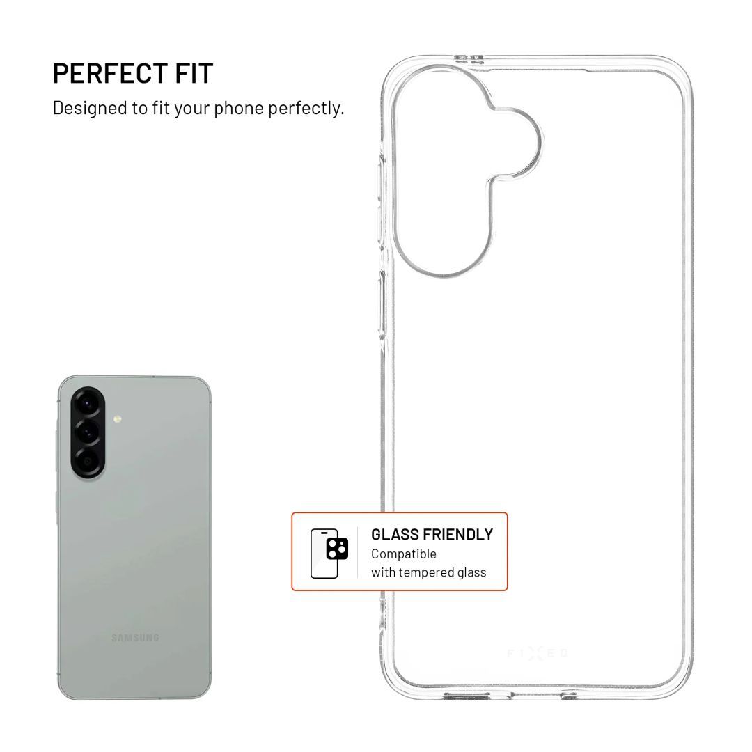 FIXED Story AntiUV TPU hátlap Samsung Galaxy A57 5G készülékhez, átlátszó