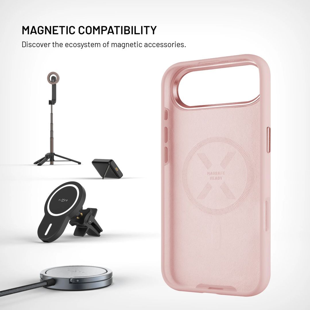 FIXED MagFlow tok Apple iPhone Air készülékhez, rózsaszín