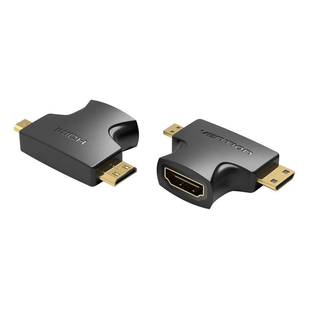 Vention AGFB0 2in1 HDMI and MiniHDMI/MircoHDMI Adapter Black Vention AGFB0 2in1 HDMI and MiniHDMI/MircoHDMI Adapter Black