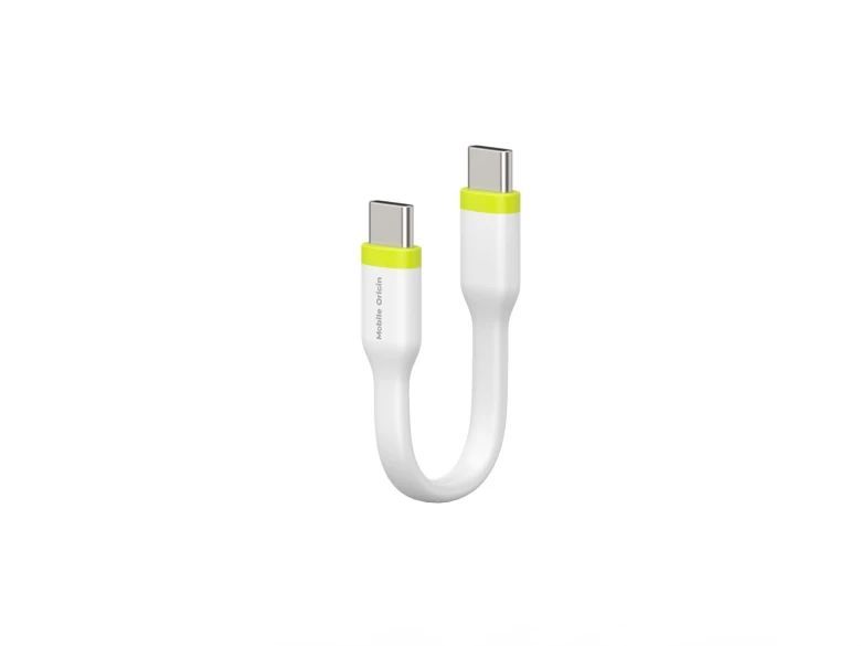 Mobile Origin Compact Cable USB-C to USB-C 10cm White Mobile Origin Compact Cable USB-C to USB-C 10cm White