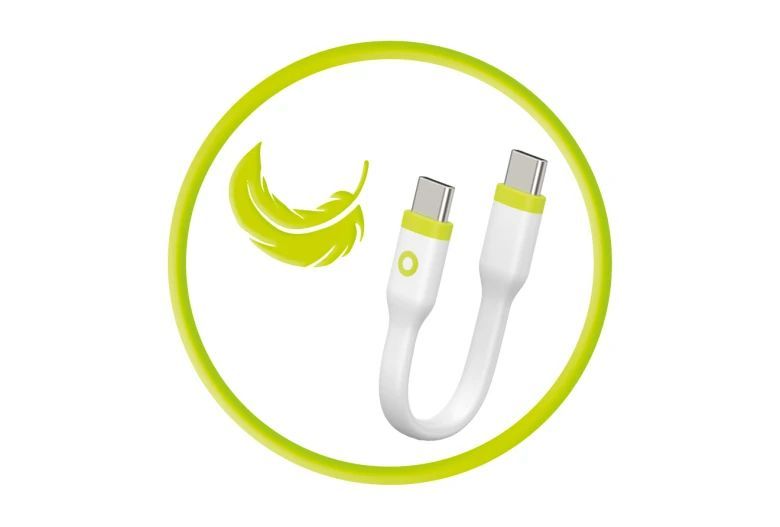 Mobile Origin Compact Cable USB-C to USB-C 10cm White Mobile Origin Compact Cable USB-C to USB-C 10cm White